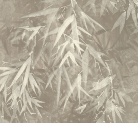 Folium FO18617 bamboeblad grijs wit