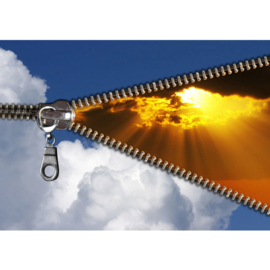 Fotobehang poster 2701 rits zonsondergang wolken zon lucht