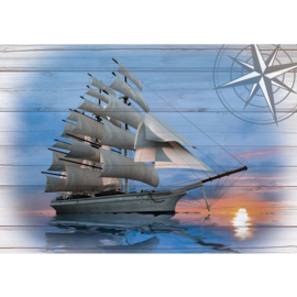 Fotobehang poster 3183 boot galjoen zeilboot zeilschip sailing