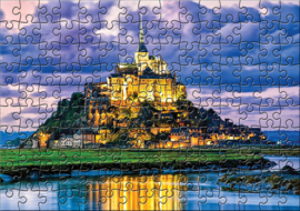 Fotobehang 3243 Frankrijk Le Mont Saint Michel puzzel kasteel