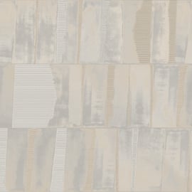 Z12817 grafisch blok taupe bruin grijs