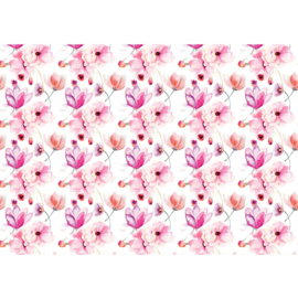 Fotobehang poster 2041 bloemen rozen roze