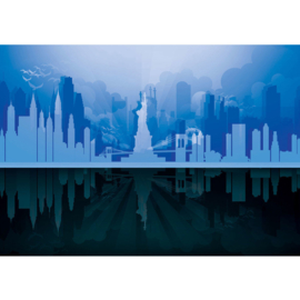 Fotobehang poster 4441 skyline new york vrijheidsbeeld statue of liberty