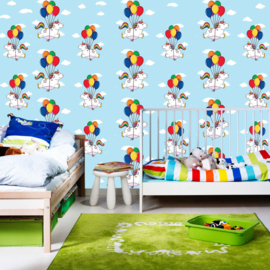 Fotobehang poster 4470 kinderkamer unicorn ballon