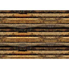 Fotobehang poster 2139 hout bruin balken
