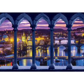 Fotobehang poster 2680 brug pilaren skyline stad