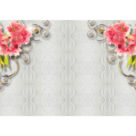 Fotobehang poster 2693 ornament met bloemen
