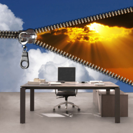 Fotobehang poster 2701 rits zonsondergang wolken zon lucht