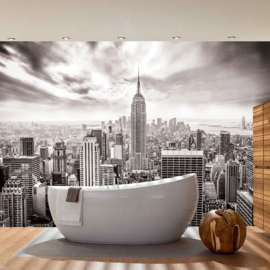 Fotobehang 0690 USA new york skyline zwart wit