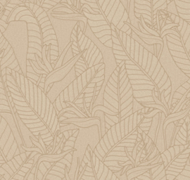 60742 Strelitzia blad beige jute