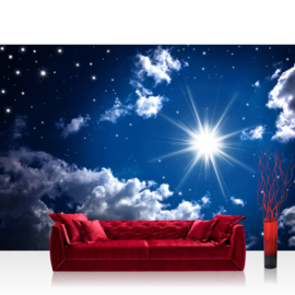 Fotobehang poster 0023 zon wolken hemel lucht