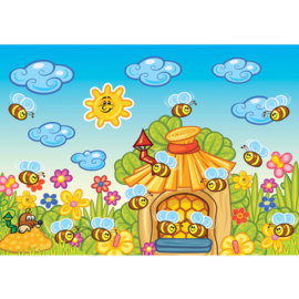 Fotobehang poster 3176 kinderkamer dieren bijen