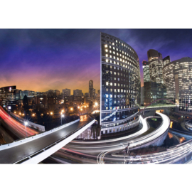 Fotobehang poster 0443 usa new york skyline nacht