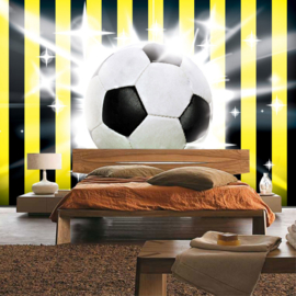 Fotobehang poster 0932 voetbal sport kinderkamer zwart geel vitesse