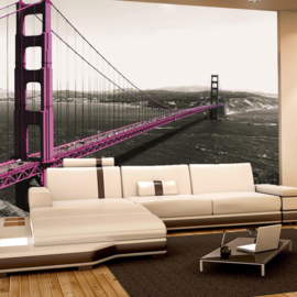 Fotobehang Golden gate Bridge 2651 Paars brug USA