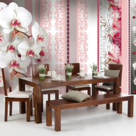 Fotobehang poster 2108 bloemen orchidee strepen