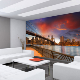 Fotobehang poster 0021 skyline new york big apple kleur