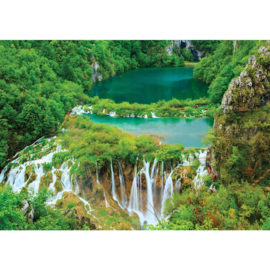 Fotobehang poster 2927 berg meer waterval