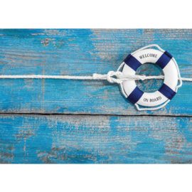 Fotobehang poster 3283 reddingsband blauw nautisch