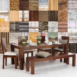 Fotobehang poster 2226 patchwork hout panelen blokken vierkant
