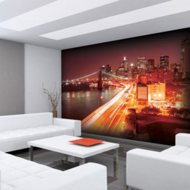 Fotobehang poster 0570 skyline new york geel