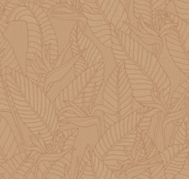 60745 Strelitzia blad warm bruin camel