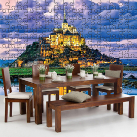 Fotobehang 3243 Frankrijk Le Mont Saint Michel puzzel kasteel