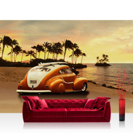 Fotobehang 1187 kever strand surfen palmen 152.5 x 104