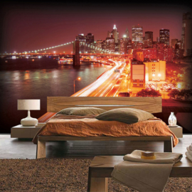 Fotobehang poster 0570 skyline new york geel