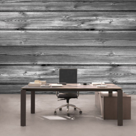 Fotobehang poster 2288 hout planken vergrijsd schutting verweerd grijs