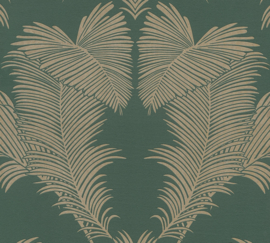 AS Trendwall 379595 goud groen blad retro