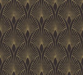 AS 374273 antraciet goud grafisch retro