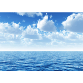 Fotobehang poster 0152 zee blauwe lucht wolken