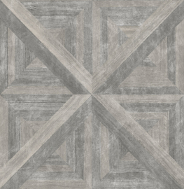 Dutch Trilogy FD24018 3d balken ruiten blokken grijs hout