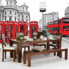 Fotobehang 1296 Engeland London bus telefooncel rood