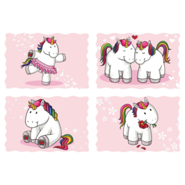 Fotobehang poster 4581 kinderkamer unicorn roze