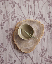Eijffinger 333403 taupe paars tak textiel motief