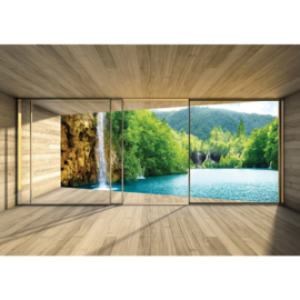 Fotobehang poster 2914 balkon waterval