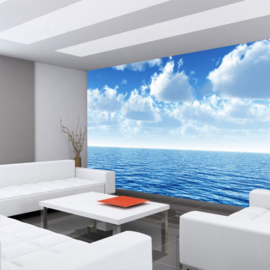 Fotobehang poster 0152 zee blauwe lucht wolken