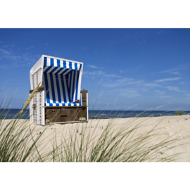 Fotobehang poster 2831 strandstoel strand zee