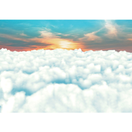 Fotobehang poster 1862 zon boven de wolken