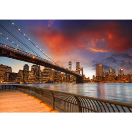 Fotobehang poster 0021 skyline new york big apple kleur