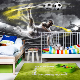 Fotobehang poster 1353 kinderkamer voetbal sport omhaal