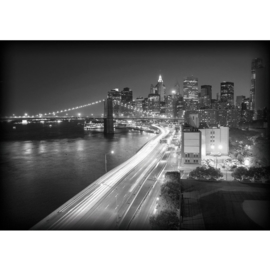 Fotobehang poster 0553 skyline usa new york grijs