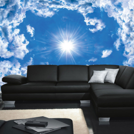 Fotobehang poster 2389 wolken zon