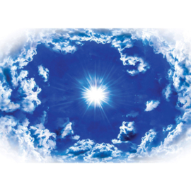 Fotobehang poster 1630 wolken hemel lucht zon blauw