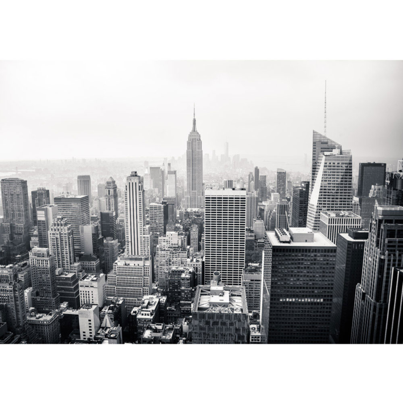 de studie verdacht Keizer Fotobehang poster 0118 skyline new york big apple zwart wit | Fotobehang /  Fotowand | XL Behang