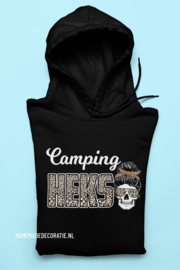 Camping heks  Hoodie met skull zwart