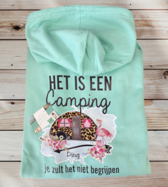 Camping ding   Hoodie  dames full mint