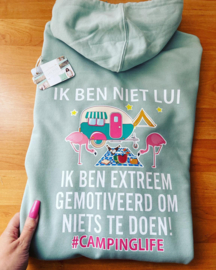 Camping lui vest / hoodie sage groen